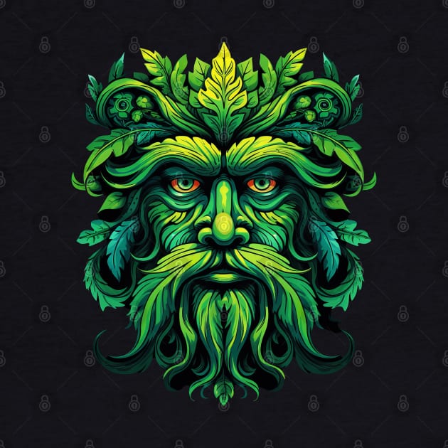 Traditional Pagan Celtic Greenman by Tshirt Samurai